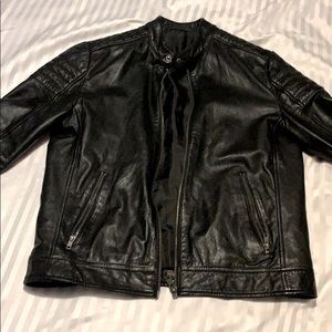 Black leather jacket